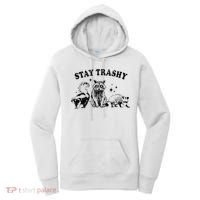 Funny Stay Trashy Raccoons Opossums Possums Animals Lover Women's Hoodie thumb 0