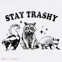 Funny Stay Trashy Raccoons Opossums Possums Animals Lover Women's Hoodie thumb 2