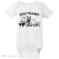 Funny Stay Trashy Raccoons Opossums Possums Animals Lover Baby Bodysuit thumb 0