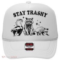 Funny Stay Trashy Raccoons Opossums Possums Animals Lover Hat thumb 0