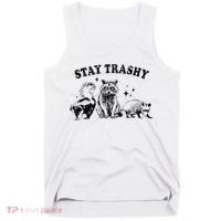 Funny Stay Trashy Raccoons Opossums Possums Animals Lover Tank Top thumb 0