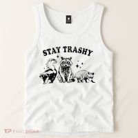 Funny Stay Trashy Raccoons Opossums Possums Animals Lover Tank Top thumb 2
