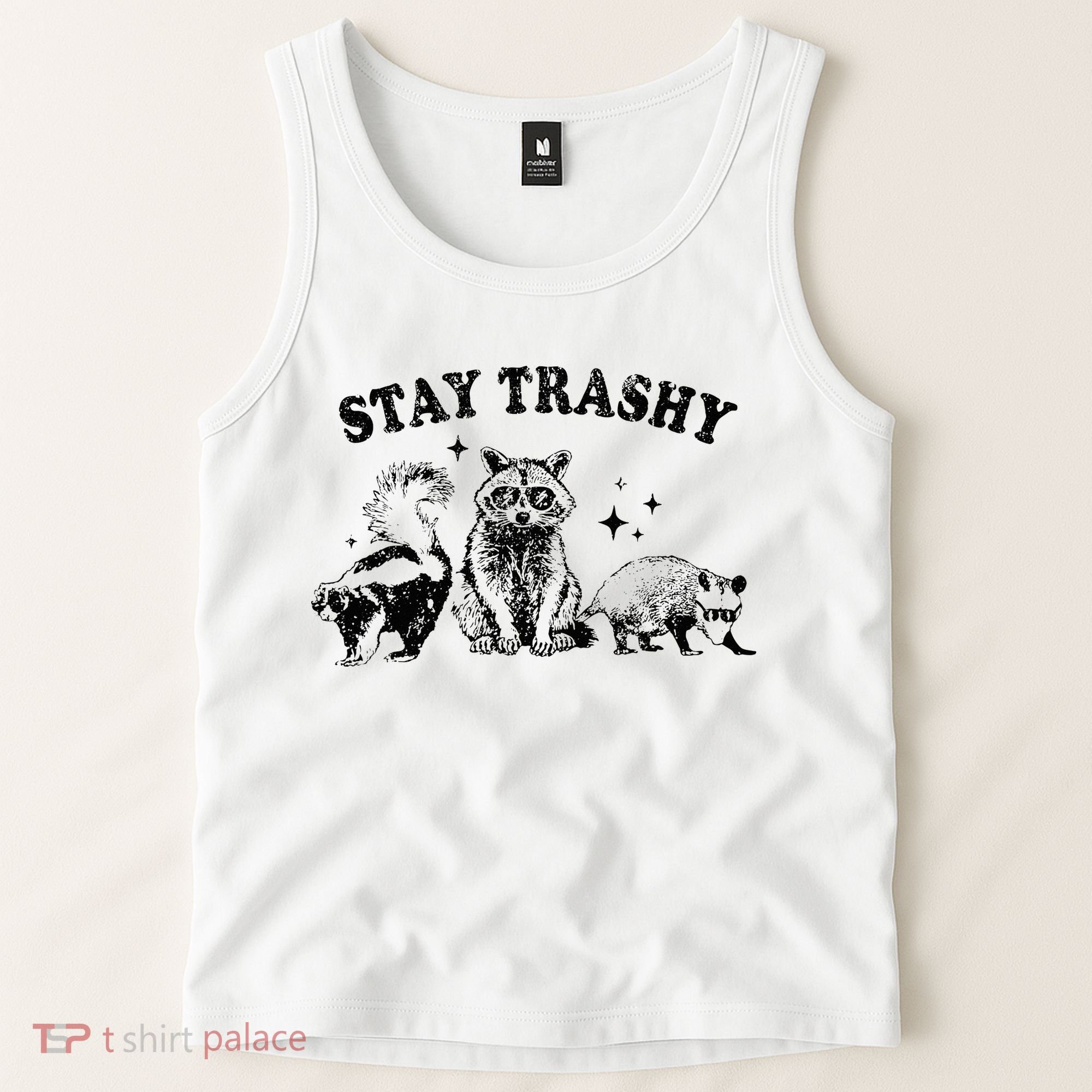 Funny Stay Trashy Raccoons Opossums Possums Animals Lover Tank Top