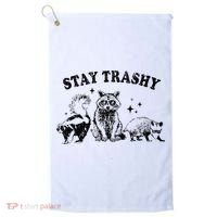 Funny Stay Trashy Raccoons Opossums Possums Animals Lover Golf Towel thumb 0