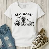 Funny Stay Trashy Raccoons Opossums Possums Animals Lover Women's T-Shirt thumb 3