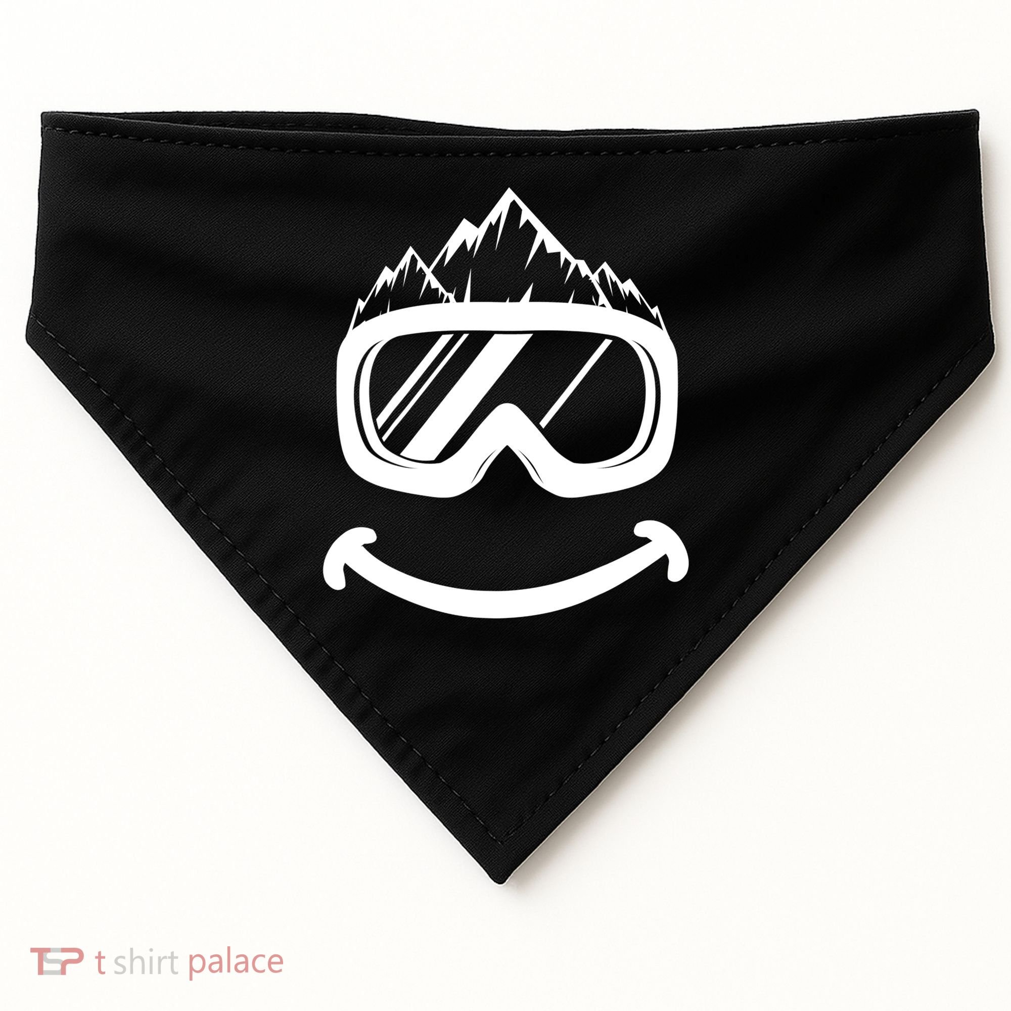 Fun Ski Tee Skiing Gift Idea Funny Snowboard Gift USA-Made Doggie Bandana