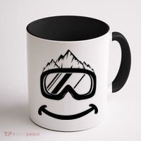 Fun Ski Tee Skiing Gift Idea Funny Snowboard Gift Coffee Mug thumb 1