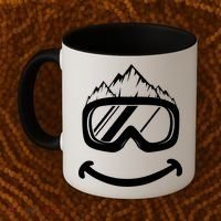 Fun Ski Tee Skiing Gift Idea Funny Snowboard Gift Coffee Mug thumb 2