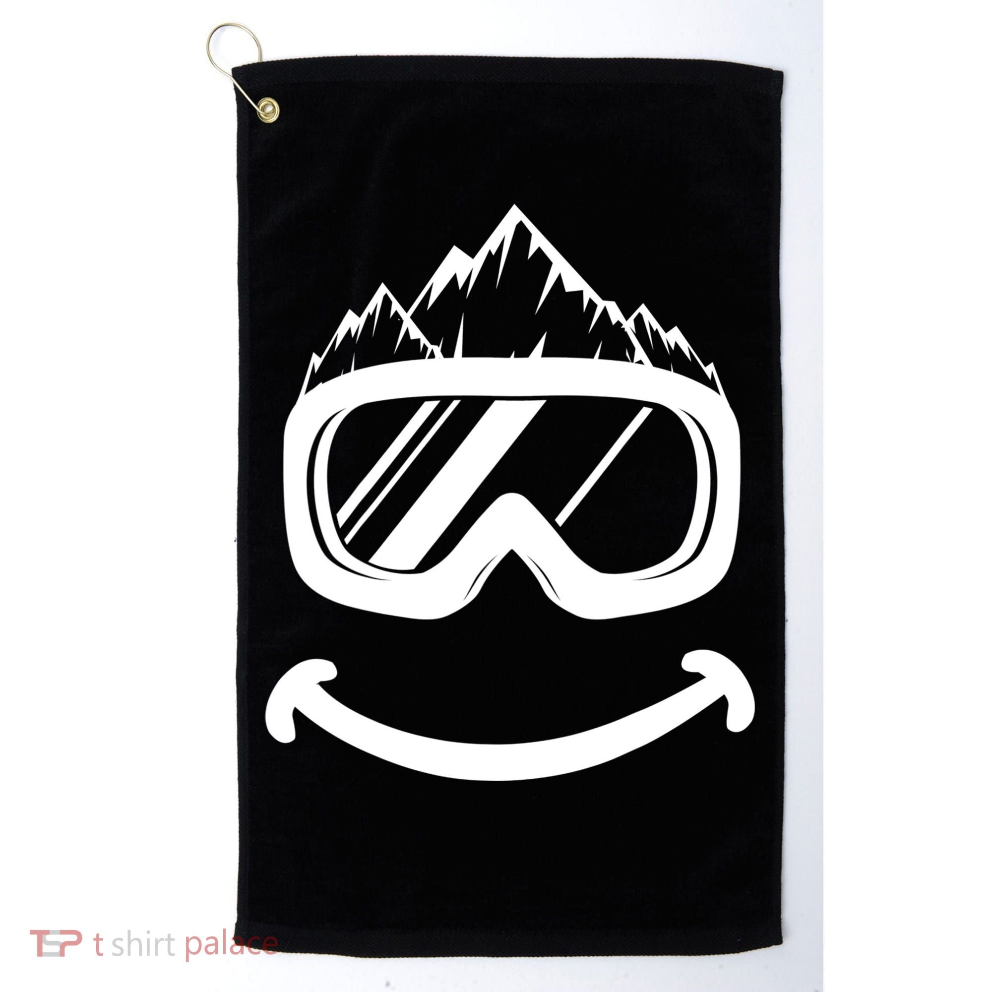 Fun Ski Tee Skiing Gift Idea Funny Snowboard Gift Golf Towel