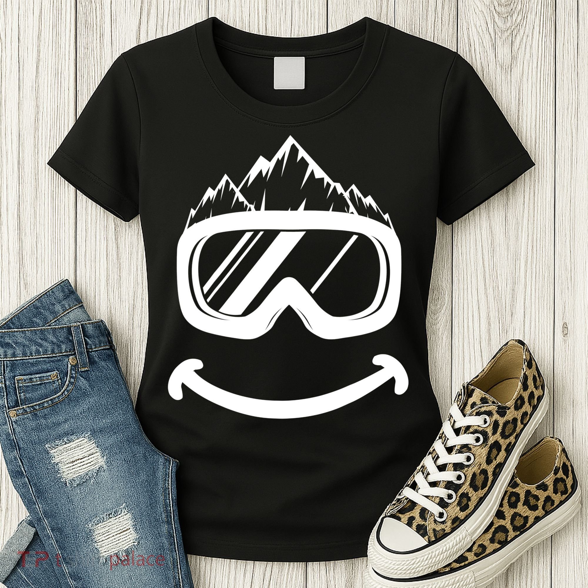 Fun Ski Tee Skiing Gift Idea Funny Snowboard Gift Women's T-Shirt