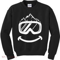Fun Ski Tee Skiing Gift Idea Funny Snowboard Gift Kids Sweatshirt thumb 0