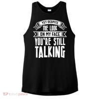 Funny Sarcasm Tee, Sarcastic Humor, Antisocial Humor Ladies PosiCharge Tri-Blend Wicking Tank thumb 0