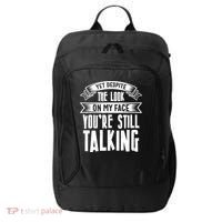 Funny Sarcasm Tee, Sarcastic Humor, Antisocial Humor City Backpack thumb 0