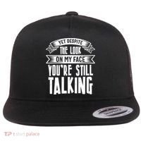 Funny Sarcasm Tee, Sarcastic Humor, Antisocial Humor Flat Bill Trucker Hat thumb 0