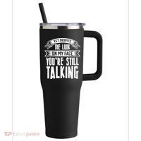 Funny Sarcasm Tee, Sarcastic Humor, Antisocial Humor 40oz Vacuum Insulated Stainless Steel Travel Tumbler thumb 0