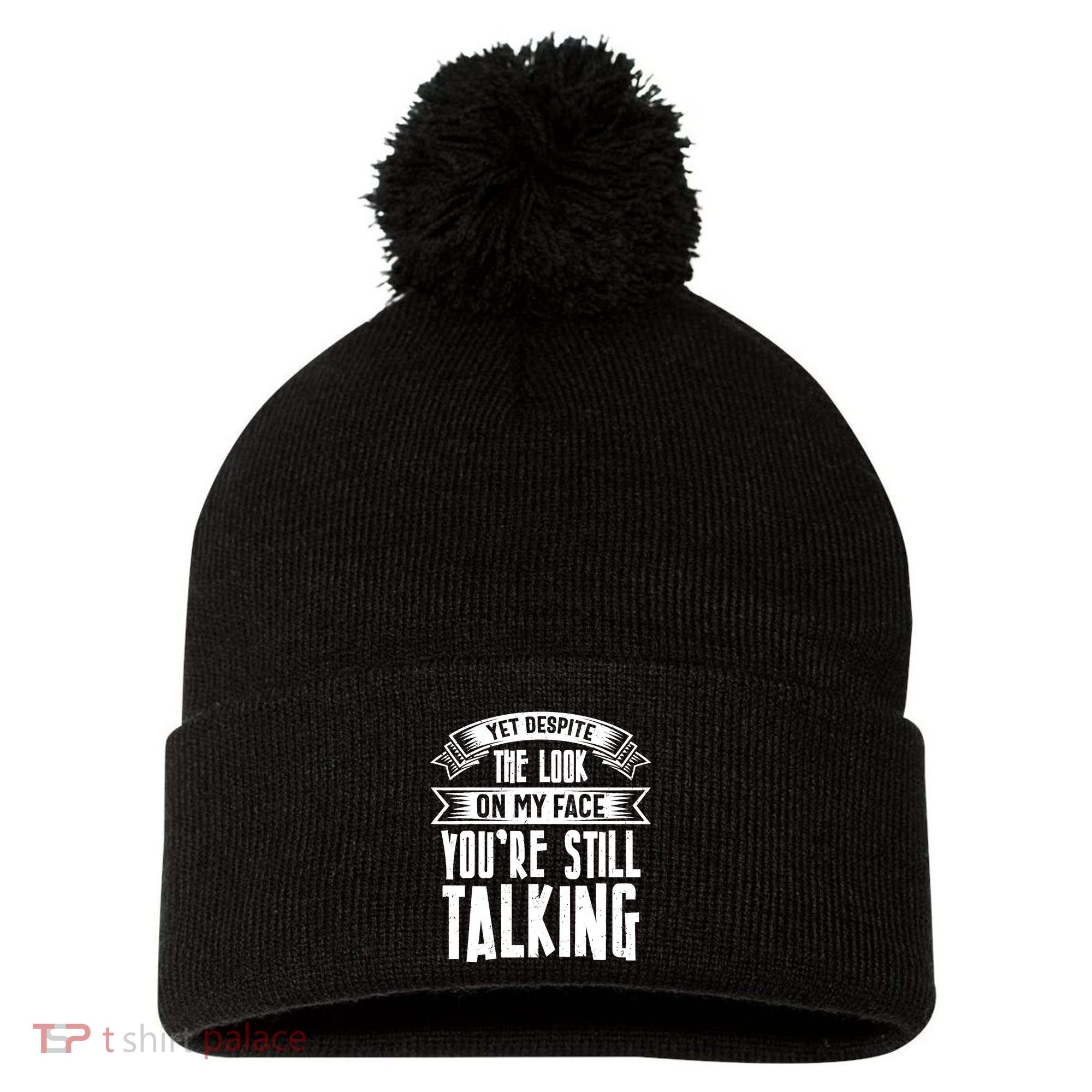 Funny Sarcasm Tee, Sarcastic Humor, Antisocial Humor Pom Pom 12in Knit Beanie