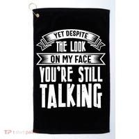 Funny Sarcasm Tee, Sarcastic Humor, Antisocial Humor Golf Towel thumb 0