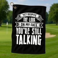 Funny Sarcasm Tee, Sarcastic Humor, Antisocial Humor Golf Towel thumb 1