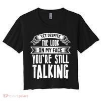Funny Sarcasm Tee, Sarcastic Humor, Antisocial Humor Women's Crop Top Tee thumb 0