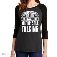 Funny Sarcasm Tee, Sarcastic Humor, Antisocial Humor Women's Tri-Blend 3/4-Sleeve Raglan Shirt thumb 2