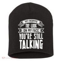 Funny Sarcasm Tee, Sarcastic Humor, Antisocial Humor Short Acrylic Beanie thumb 0
