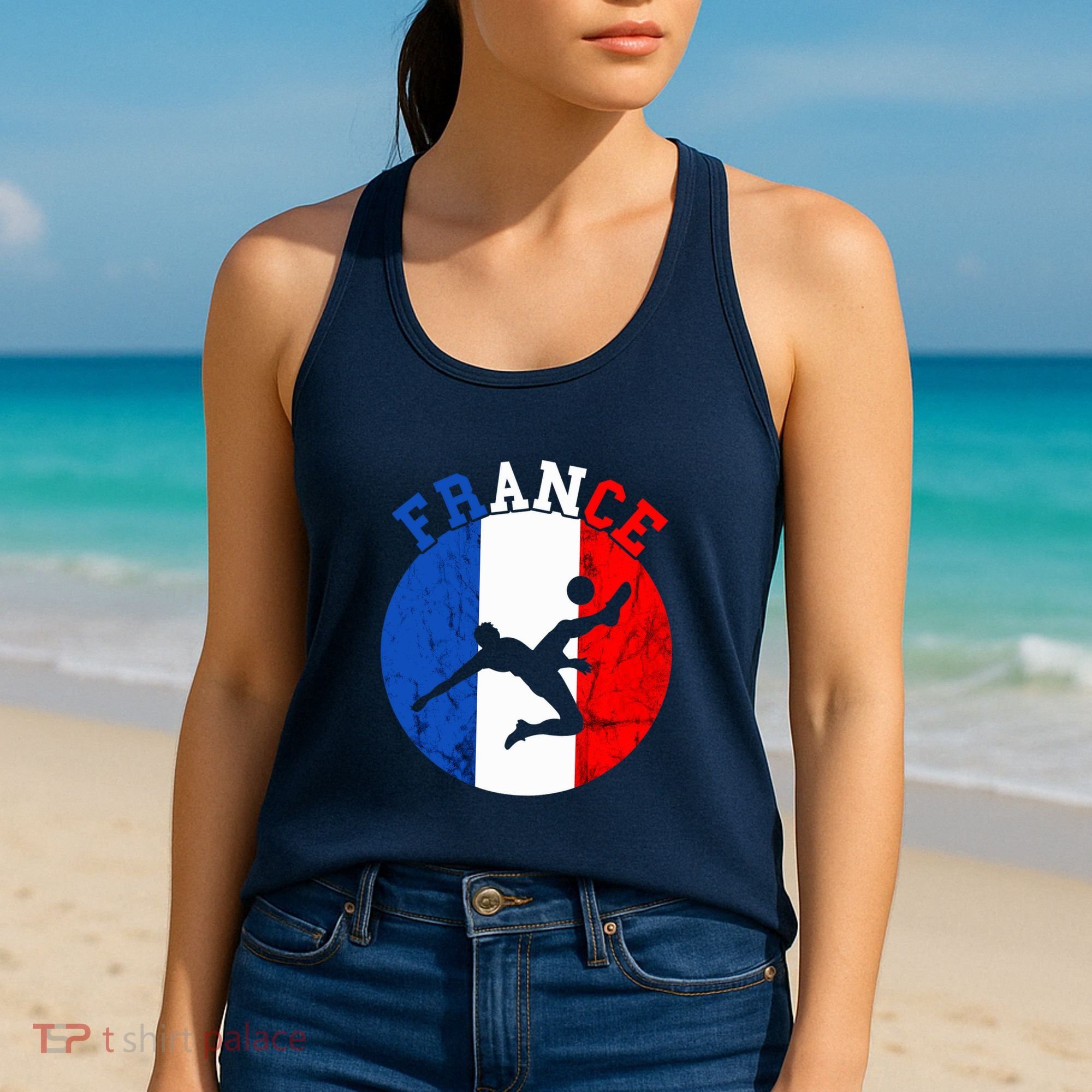 France Soccer Team Player France Soccer Team French Pride Women's Tank Top