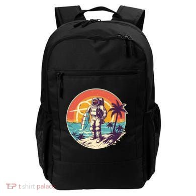 Funny Summer Time Surfing Astronaut Backpack