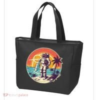 Funny Summer Time Surfing Astronaut Tote Bag thumb 3
