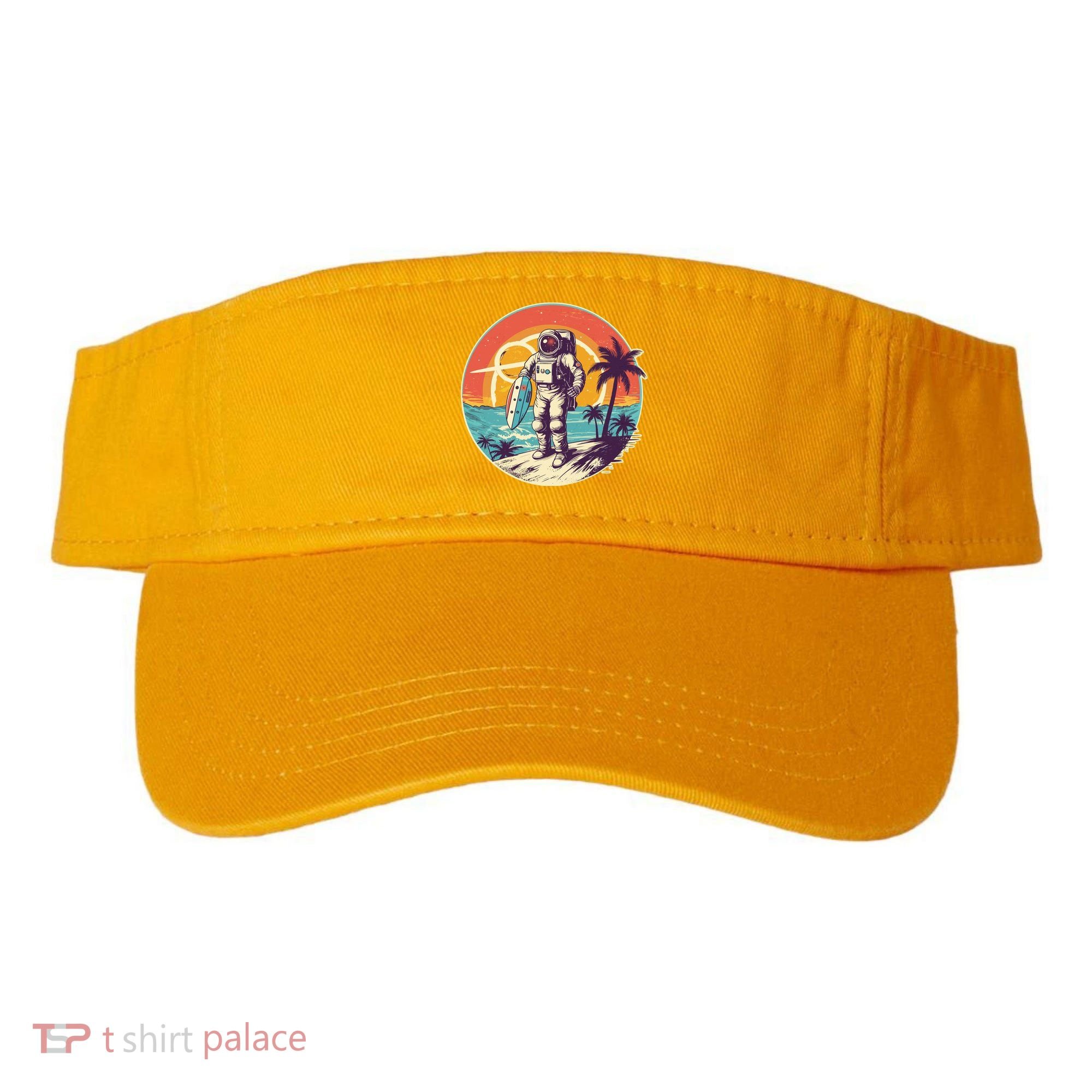 Funny Summer Time Surfing Astronaut Visor