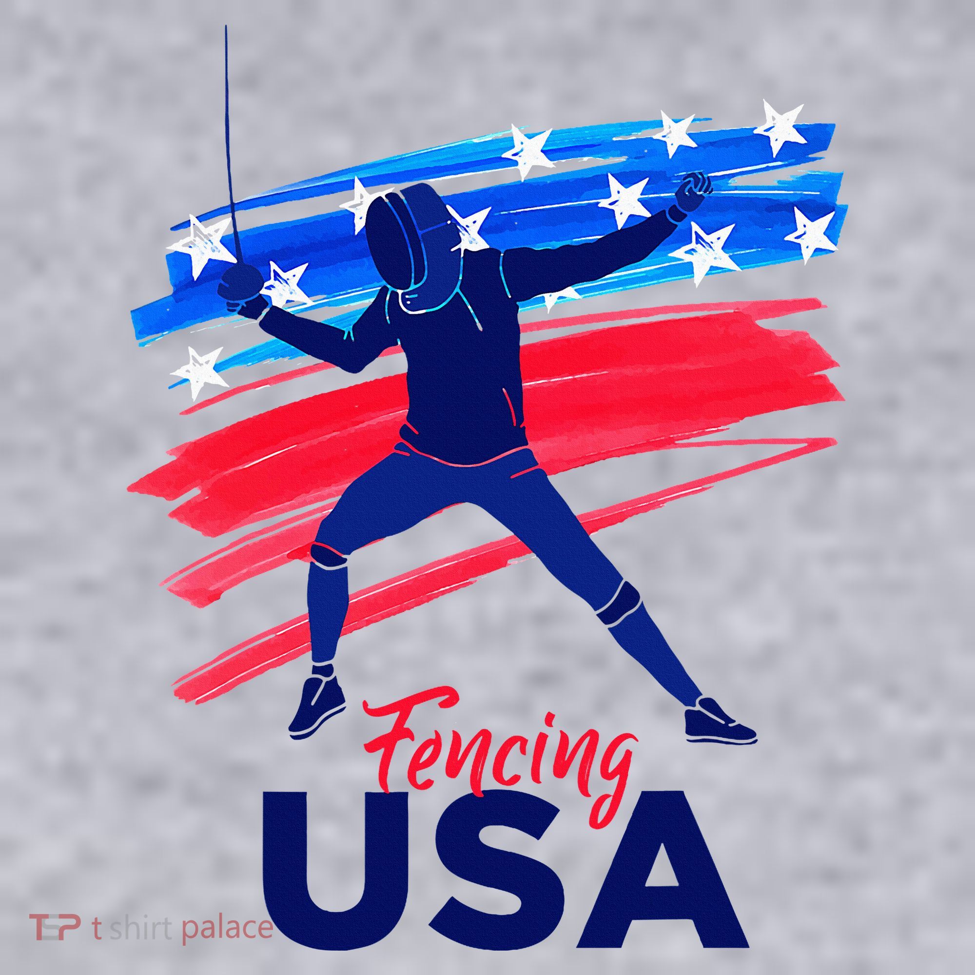 Fencing Support The Team Fencing Player Usa Flag Women's Sweatshirt