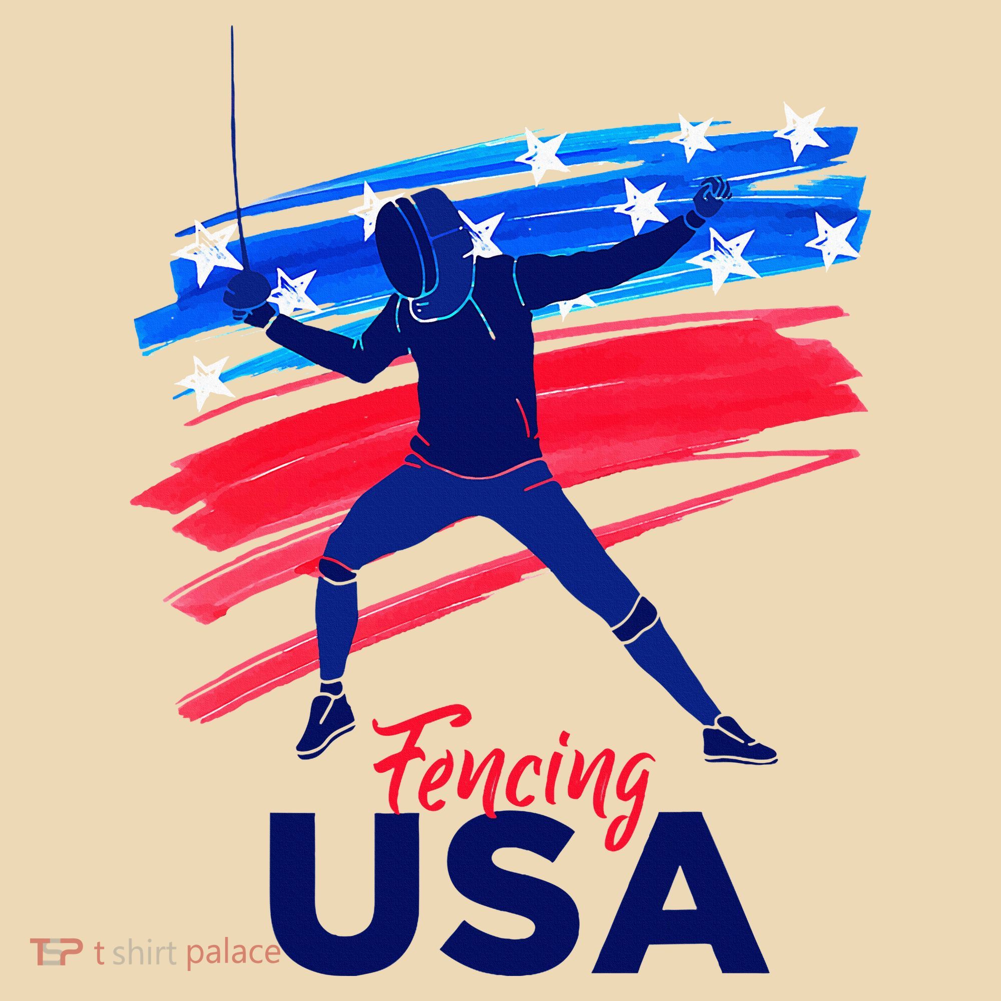 Fencing Support The Team Fencing Player Usa Flag Tote Bag