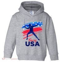 Fencing Support The Team Fencing Player Usa Flag Toddler Hoodie thumb 0