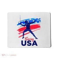 Fencing Support The Team Fencing Player Usa Flag Mousepad thumb 0