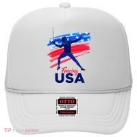 Fencing Support The Team Fencing Player Usa Flag Hat thumb 0