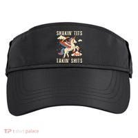 Funny Shakin Tits And Takin Shits Retro Unicorn Sarcasm Adult Drive Performance Visor thumb 0