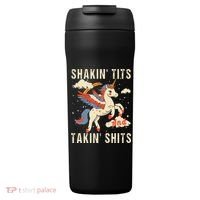 Funny Shakin Tits And Takin Shits Retro Unicorn Sarcasm 24oz Duet Stainless Steel Tumbler thumb 0