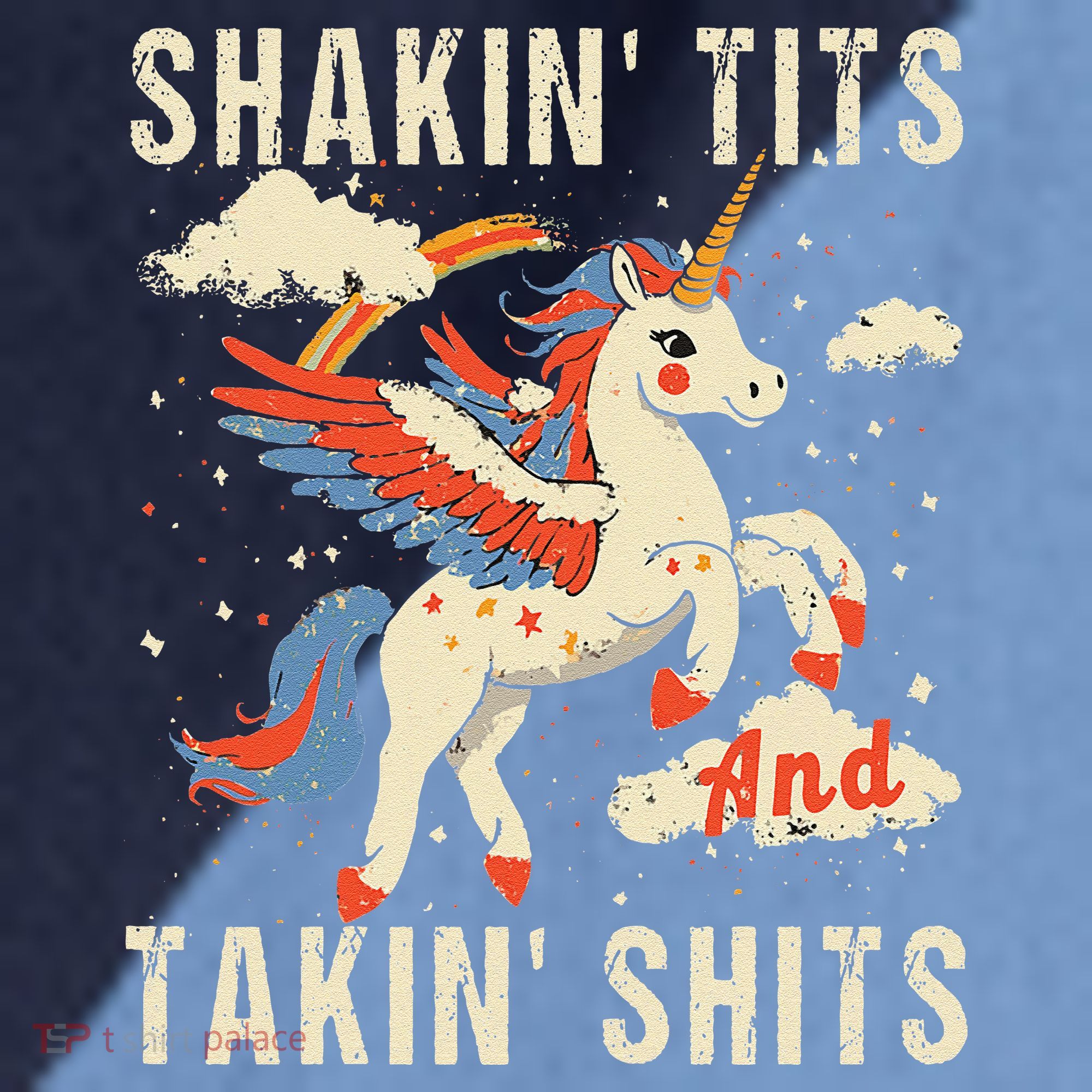 Funny Shakin Tits And Takin Shits Retro Unicorn Sarcasm Raglan Baseball Sleeve Shirt