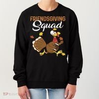 Friendsgiving Squad Thanksgiving Party Run Football Turkey Cute Gift Women's Sweatshirt thumb 0