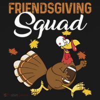Friendsgiving Squad Thanksgiving Party Run Football Turkey Cute Gift Women's Hoodie thumb 2