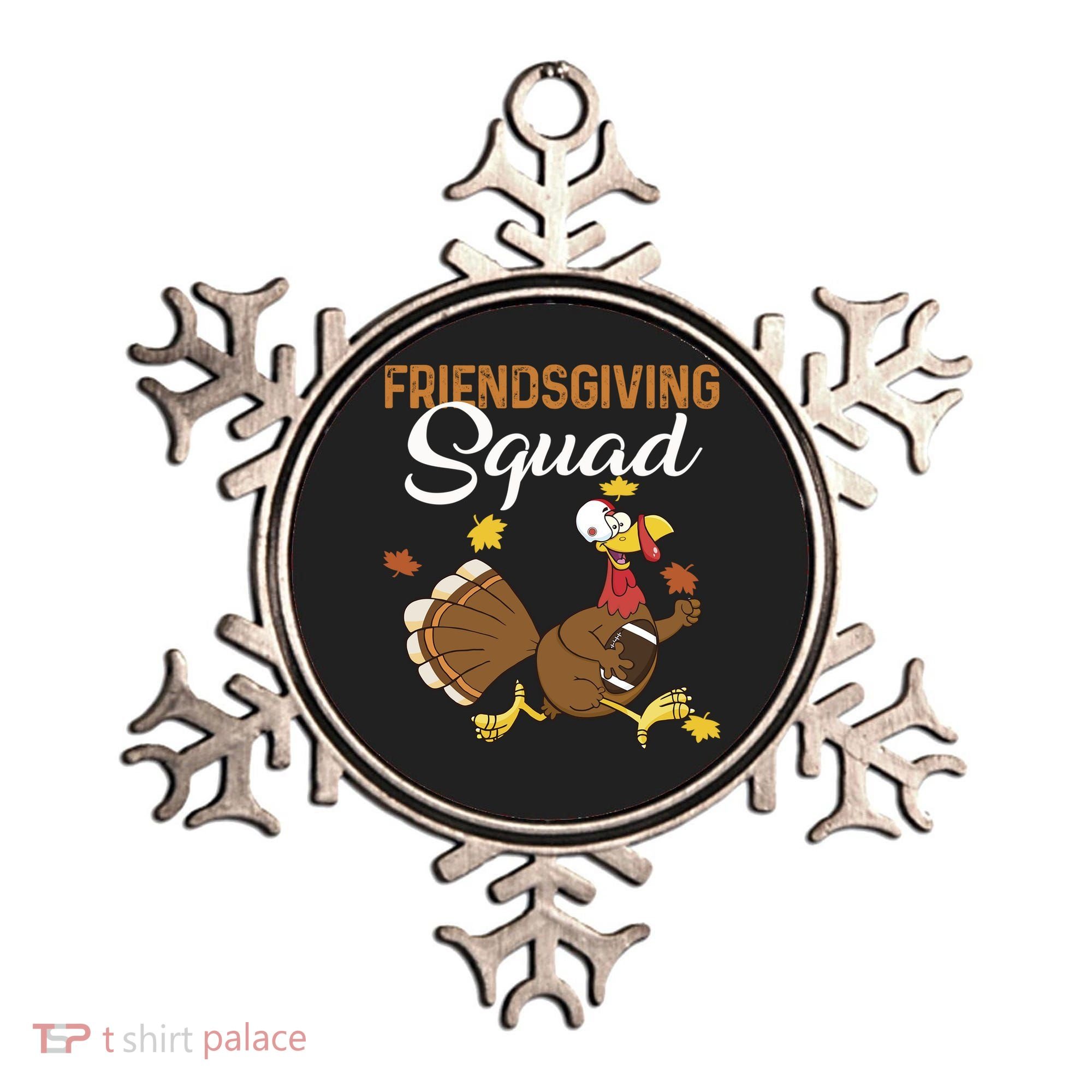 Friendsgiving Squad Thanksgiving Party Run Football Turkey Cute Gift Ornament
