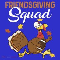 Friendsgiving Squad Thanksgiving Party Run Football Turkey Cute Gift Long Sleeve Shirt thumb 2