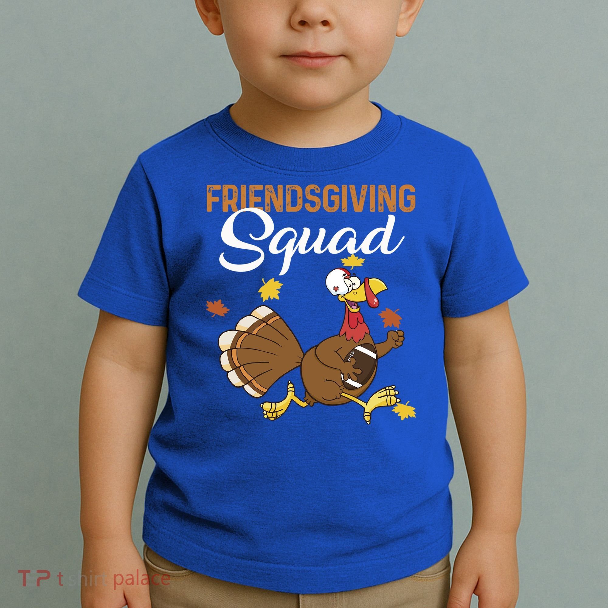 Friendsgiving Squad Thanksgiving Party Run Football Turkey Cute Gift Toddler T-Shirt