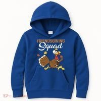Friendsgiving Squad Thanksgiving Party Run Football Turkey Cute Gift Kids Hoodie thumb 0