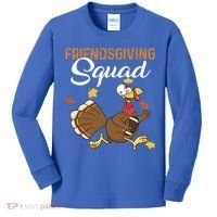 Friendsgiving Squad Thanksgiving Party Run Football Turkey Cute Gift Kids Long Sleeve Shirt thumb 0