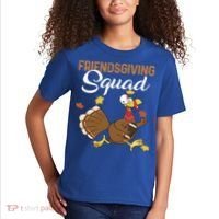Friendsgiving Squad Thanksgiving Party Run Football Turkey Cute Gift Kids T-Shirt thumb 2