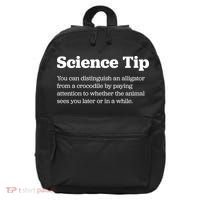 Funny Science Tip How To Distinguish A Alligator From A Crocodile 16 in Basic Backpack thumb 0