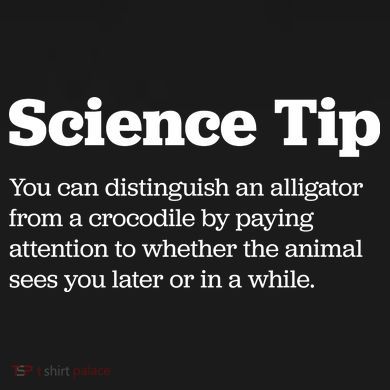 Funny Science Tip How To Distinguish A Alligator From A Crocodile 16 in Basic Backpack