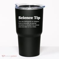 Funny Science Tip How To Distinguish A Alligator From A Crocodile Tumbler thumb 0