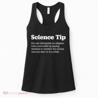 Funny Science Tip How To Distinguish A Alligator From A Crocodile Women's Tank Top thumb 0