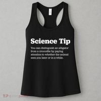 Funny Science Tip How To Distinguish A Alligator From A Crocodile Women's Tank Top thumb 3